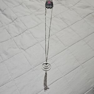 Paparazzi Chic Silver Tassel Necklace